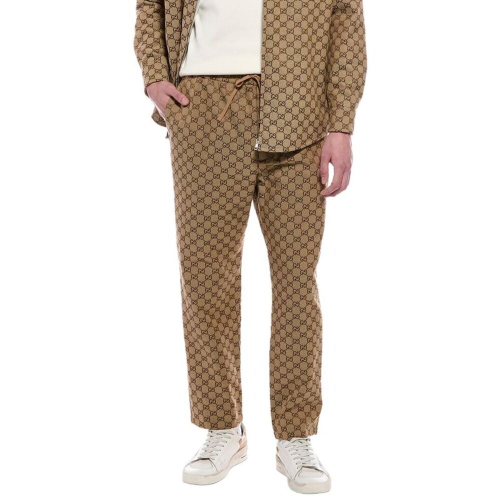 Gucci Mens Canvas Pant, Brown